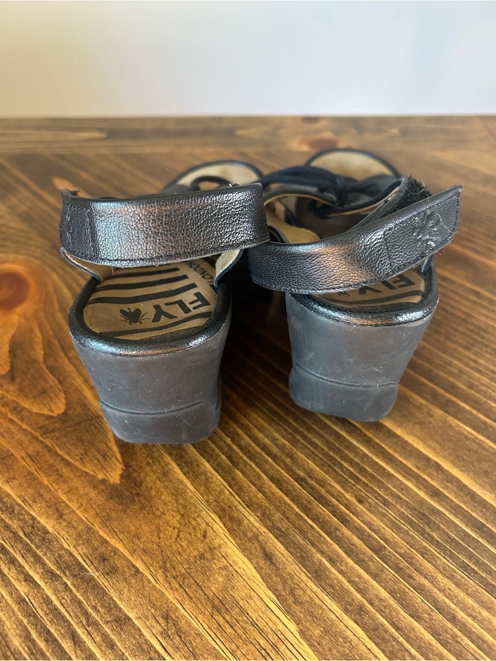 FLY LONDON Lace Up Wedge Sandals - Picture 4 of 8
